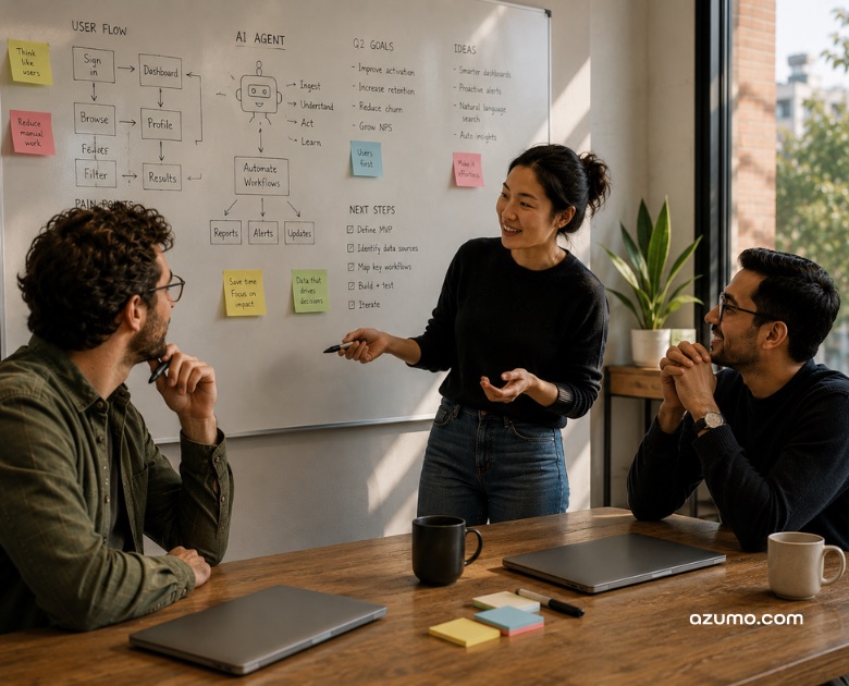 A team turning how the business works into the model